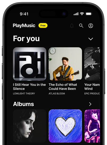 PlayMusic App Interface, iPhone Bezel